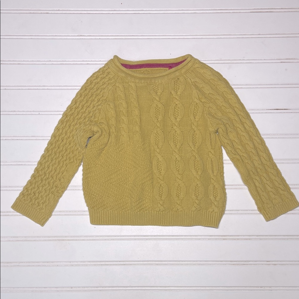 SAINSBURYS TU VGUC 100% Cotton Pattern Blocking Cable Knit Crewneck Sweater